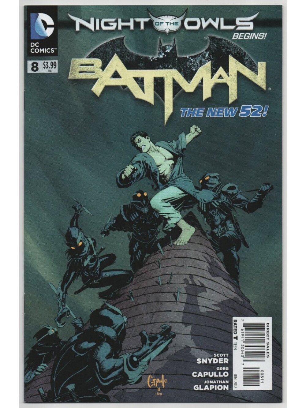 Batman 8 DC Comics 2012 VF- 7.5 Night of the Owls Snyder Capullo